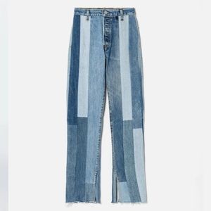 REDONE 60s Patched Skinny Boot